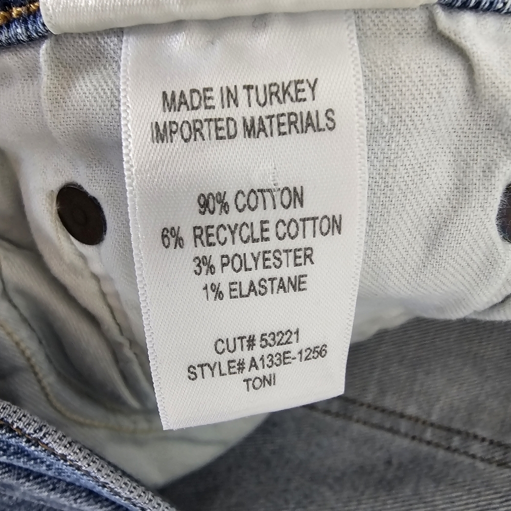 AGOLDE Toni Mid Rise Straight Leg Distressed Blue Jeans 28 NWT - Picture 8 of 8